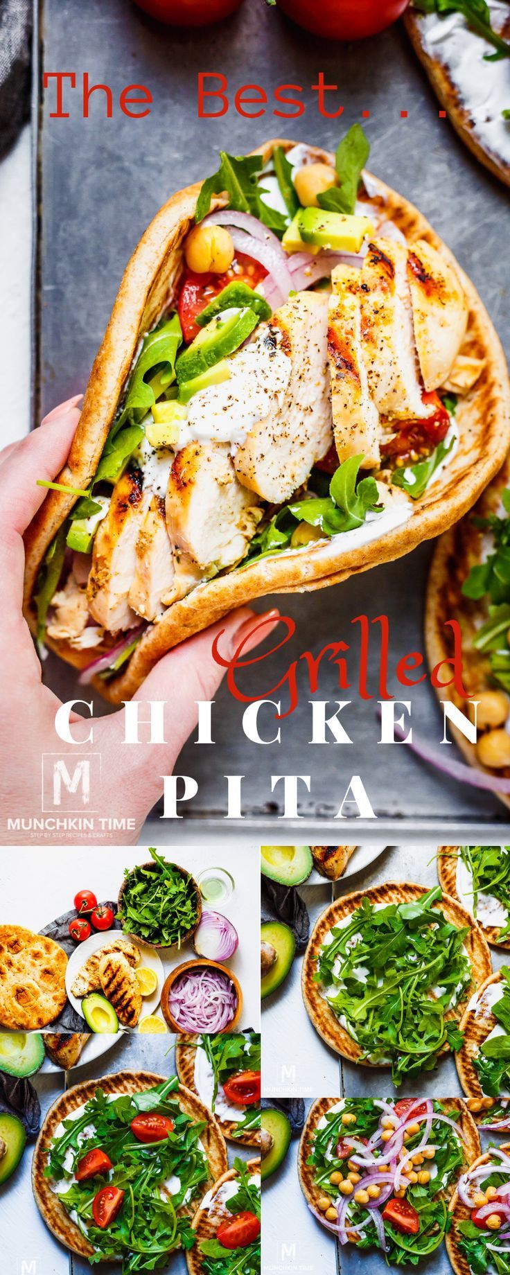 the best grilled chicken and veggie pizza is shown in this collage