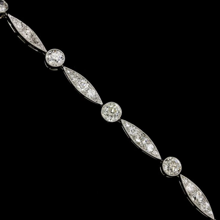 Art Deco Platinum Estate Diamond Bracelet – Long's Jewelers Diamond Bracelet, Diamond Cuts, Platinum, Art Deco, Diamonds, Bracelet, Art