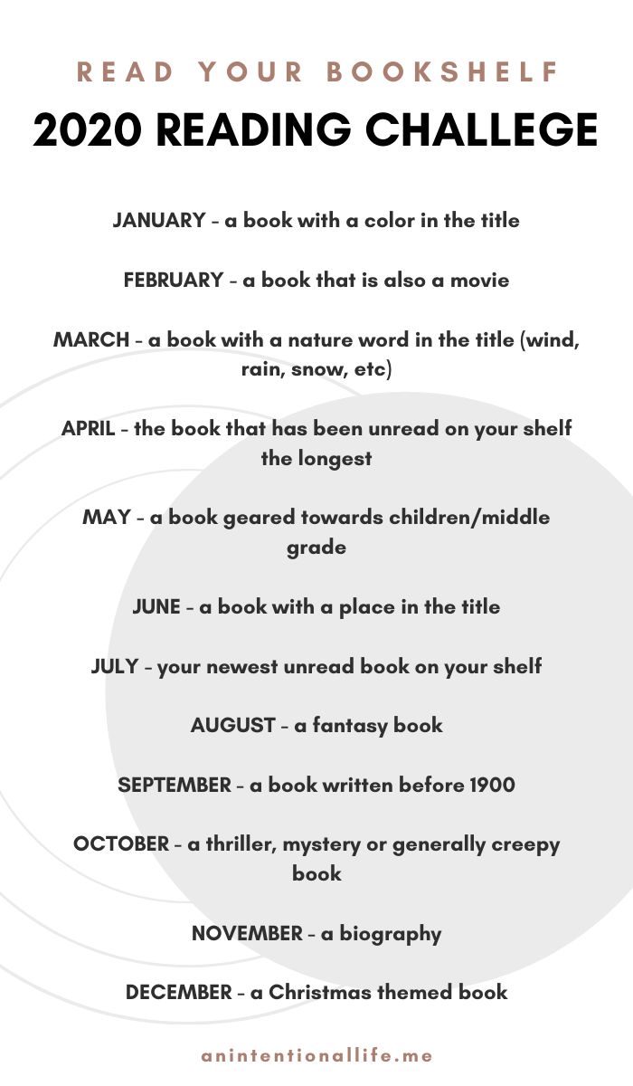 the reading challenge poster with text that reads read your bookshelf