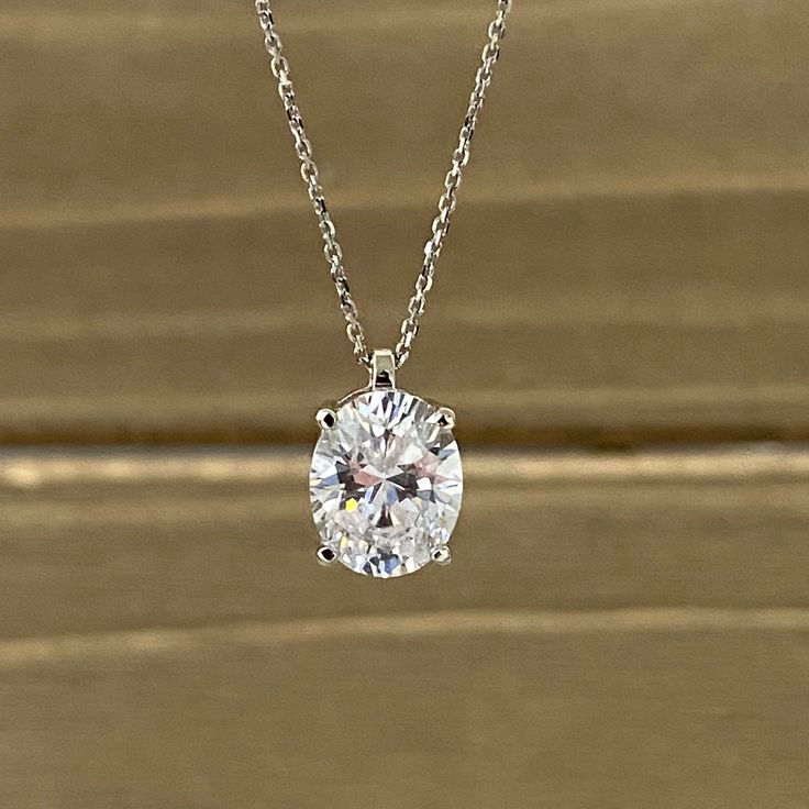 Oval Shape Pendant Necklace 14K White Gold, Dainty Layering Necklace, Mothers Day Gift, Simple Necklace, Bridal Jewelry, Pendant Necklace, #Pendant #Necklace #OvalShape #SimpleNecklace #LayeringNecklace #MothersDayGift #DaintyNecklace #BridalJewelry #PendantNecklace #14kWhiteGold White Oval Diamond Necklace With Brilliant Cut, Oval White Diamond Necklace, White Oval Diamond Necklace With Accents, Oval White Diamond Necklace With Accents, Timeless Oval Diamond White Necklace, Oval Cubic Zirconia Necklaces For Formal Occasions, Timeless Oval Cubic Zirconia Necklaces, Timeless Oval Cubic Zirconia Necklace, White Oval Necklace With Prong Setting