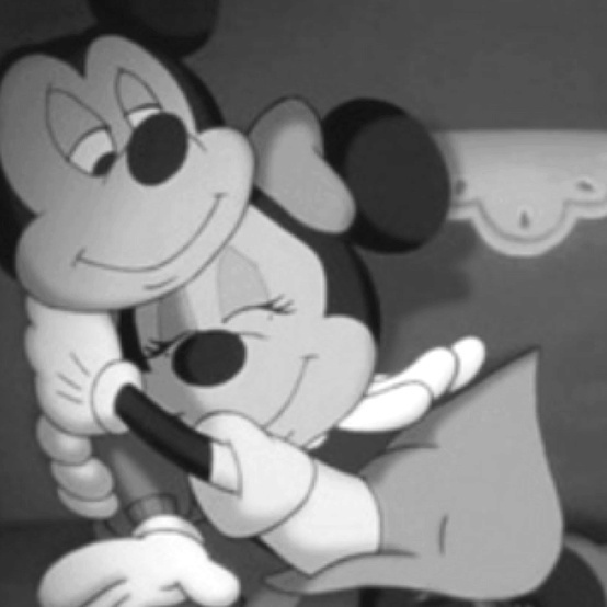 mickey and minnie mouse hugging each other with the caption, just love how you bring so much magic to others you truly are a dream come true