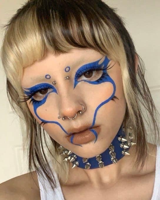 Funky Makeup, Drag Make-up, Punk Makeup, Alt Makeup, Face Art Makeup, Linda Hallberg, Graphic Makeup, Smink Inspiration, Alternative Makeup