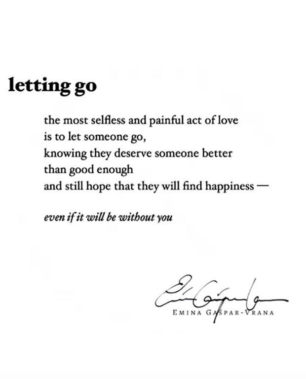 a black and white photo with the words letting go written in cursive writing