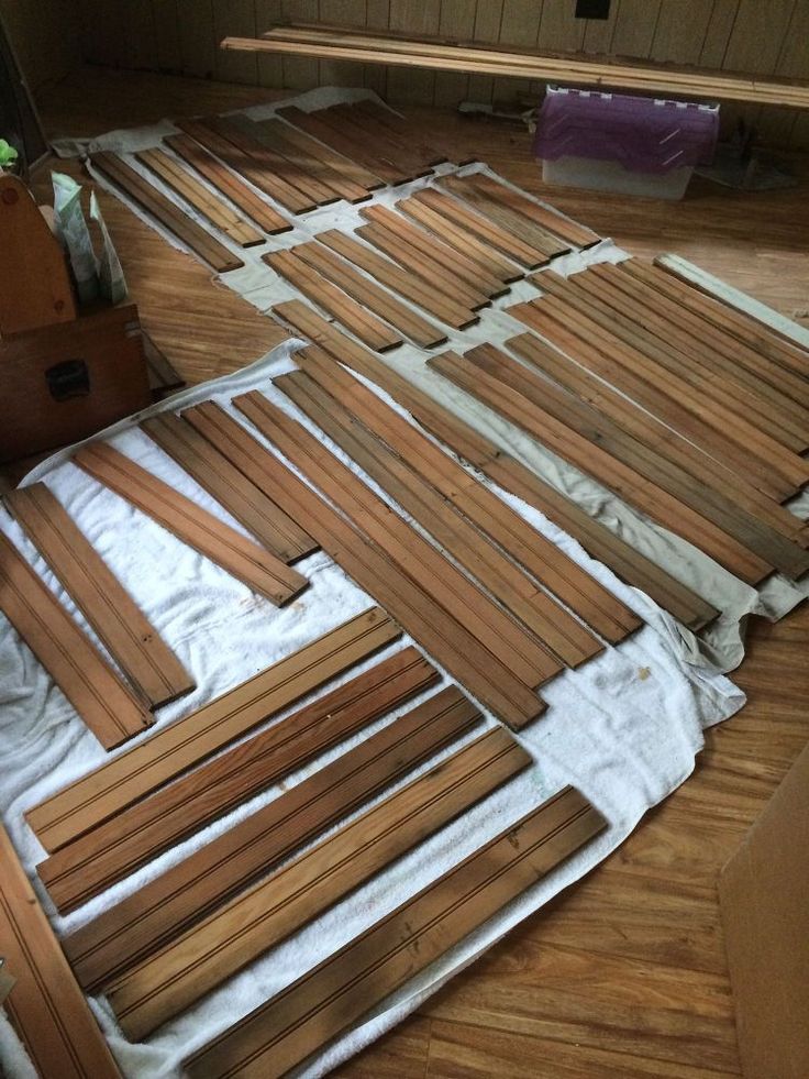 several pieces of wood laid out on the floor