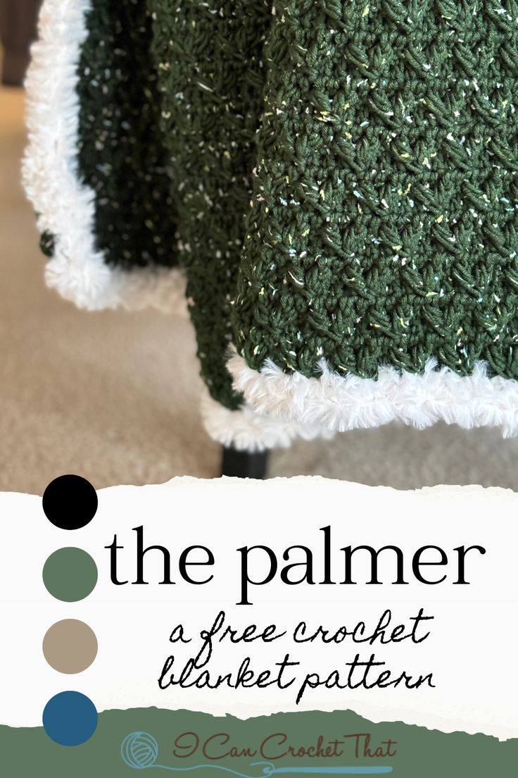 the palmer is a free crochet blanket pattern