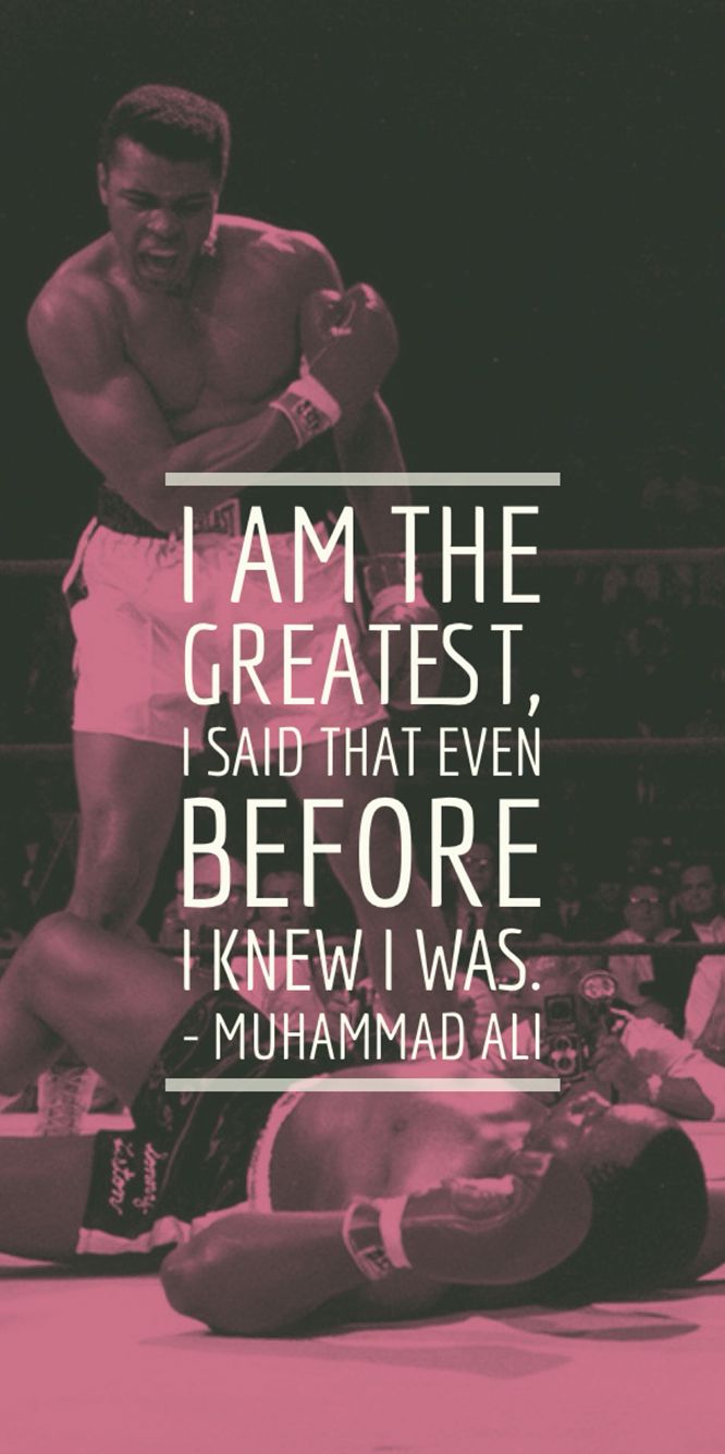 an image of a man wrestling with the words, i am the greatest, said that even before i knew i was - muhammad ali