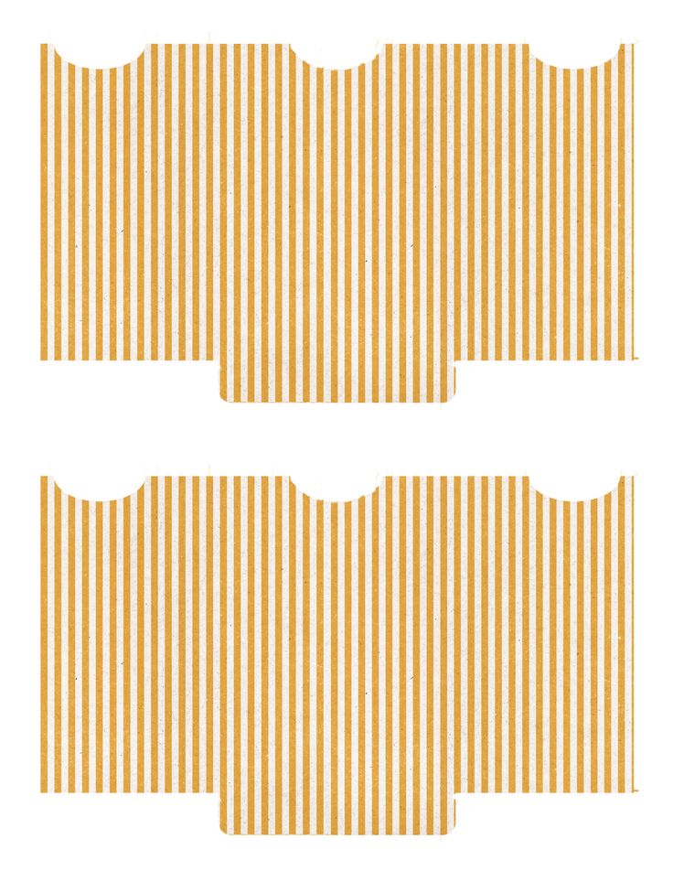 two pieces of yellow and white striped paper on a white background, with one piece cut out to show the pattern