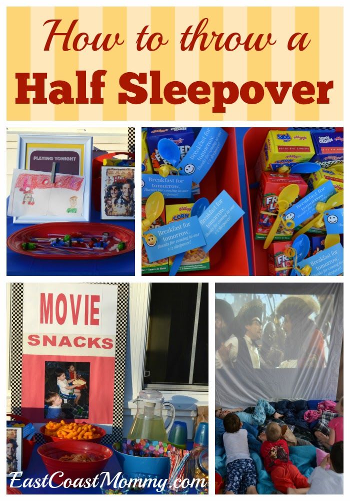 how to throw a half - sleepover for kids