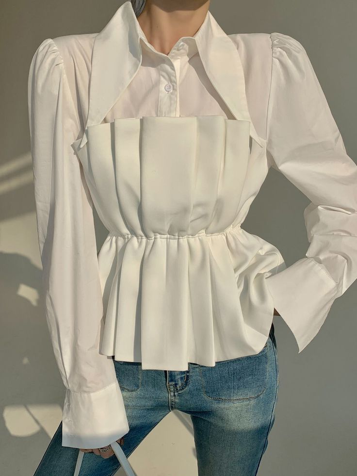 Blouse Designer, Top Korean, Cashmere Pants, Athleisure Wear, Womens Long Sleeve Shirts, Cashmere Cardigan, Shirt For Women, White Blouse, Trendy Tops