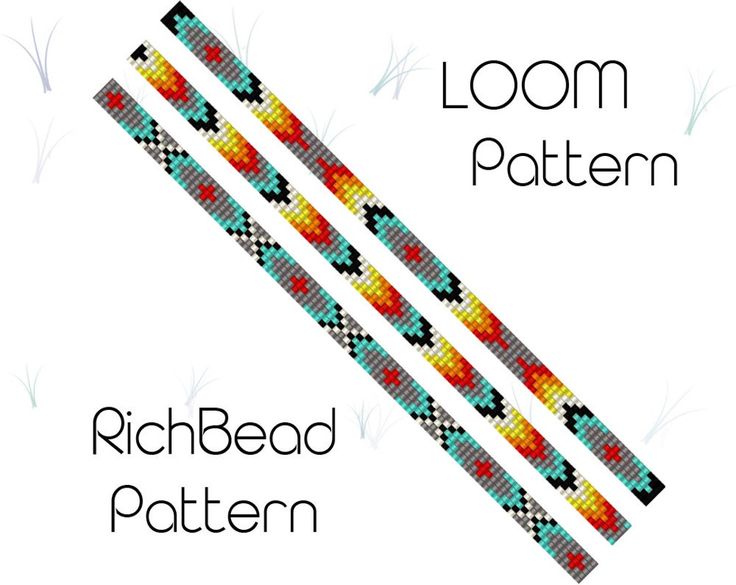 the pattern for this bracelet is made with different colored beads