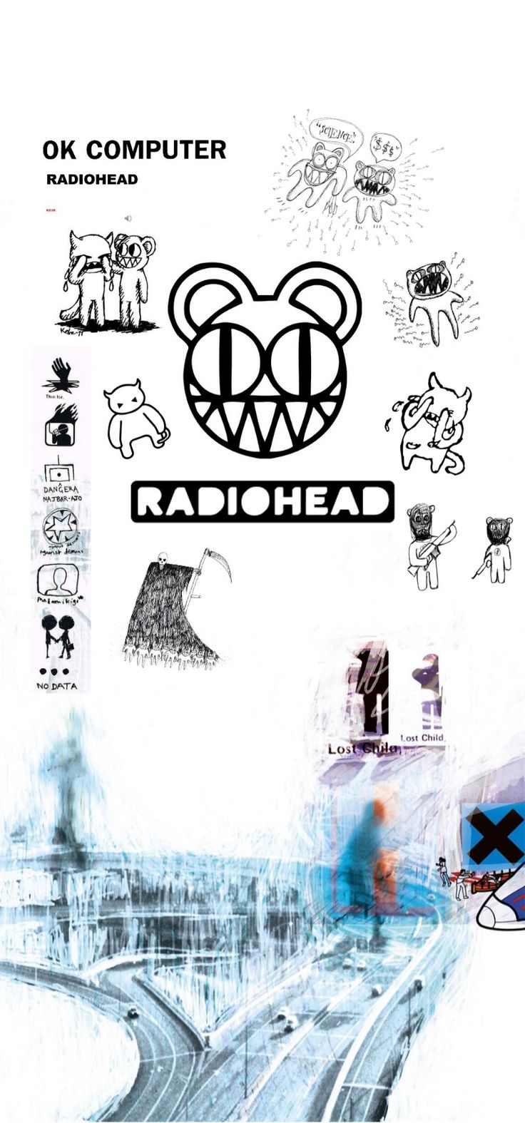 the back cover of an album with various images on it