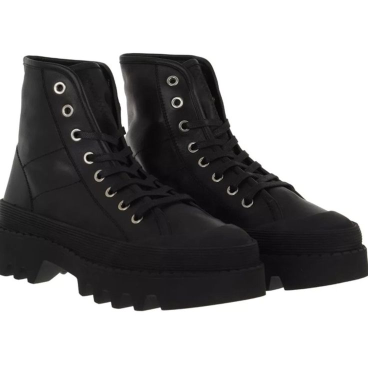 Proenza Schouler City Combat Boots Black Leather Women's It 38 Us 8 New Never Worn Measurements Are Approx Boot Length 5.46 Inches, Boot Width 8.19 Inches, Heel Height 2.34 Inches, Platform Height 1.36 Inches The City Ankle Boots From Proenza Schouler Have The Look Of High-Top Sneakers But The Functionality Of Hard-Wearing Boots. They're Made From Black Leather With Black Vulcanized Rubber Toe Caps And Lugged Soles. Combat Boots Black, Proenza Schouler Shoes, Lug Sole Boots, Lug Sole, Quilted Leather, Black Leather Boots, Proenza Schouler, Black Ankle Boots, Lambskin Leather