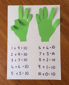 Hands-On Math Craft | AllFreeKidsCrafts.com Oppgaver For Barn, Relief Teaching Ideas, Seni Dan Kraf, Math Addition, Kraf Diy, Homeschool Math, Number Sense, 1st Grade Math, First Grade Math