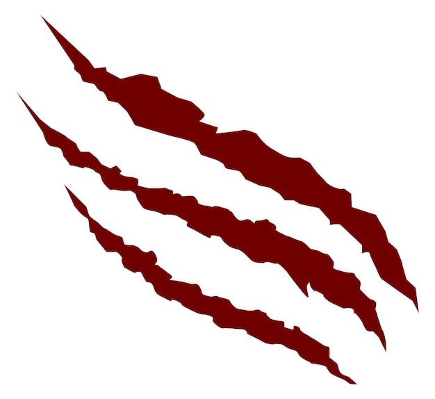 an image of a red claw pattern on a white background