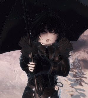 a woman holding an umbrella standing in the snow