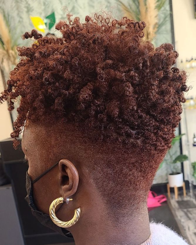 Short Natural Curly Hair With Bangs, Twa Haircuts Tapered, Twa Hairstyles 4c Hair Tapered, Short Coils On Natural Hair, Tapered Natural Hair 4c Haircuts, 4c Haircut Natural Hair Short Cuts, Short Natural Hairstyle Women, Curly Undercut Women, 4c Tapered Haircut