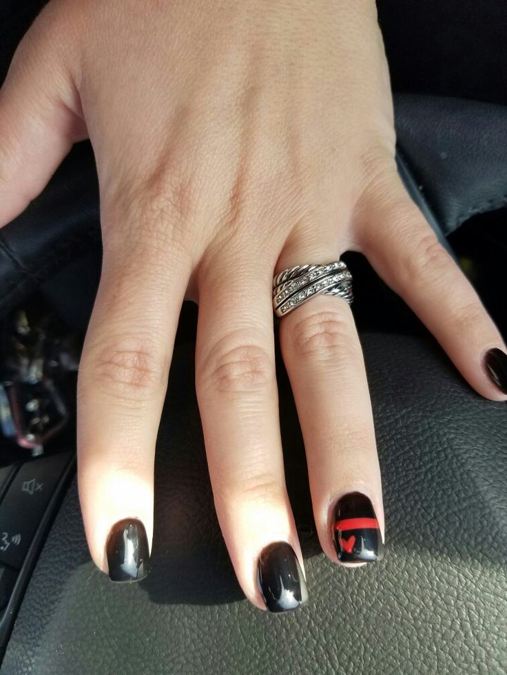 When you love a firefighter ❤ Fire Wife Nails, Fire Department Nails, Fire Fighter Nails, Firefighter Nails Designs, Firefighter Nails, Anniversary Nails, Firefighter Family, Aniversary Gifts, Ten Nails