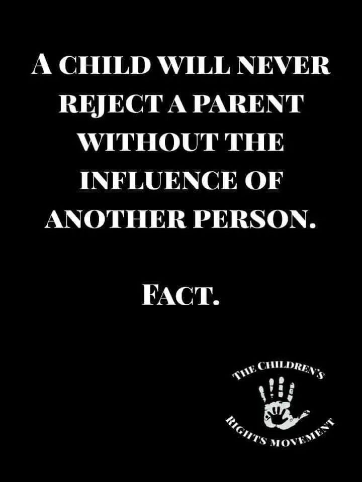 a child will never reflect a parent without the inflence of another person fact