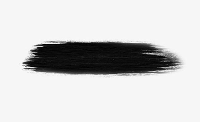 black ink smudge on white background