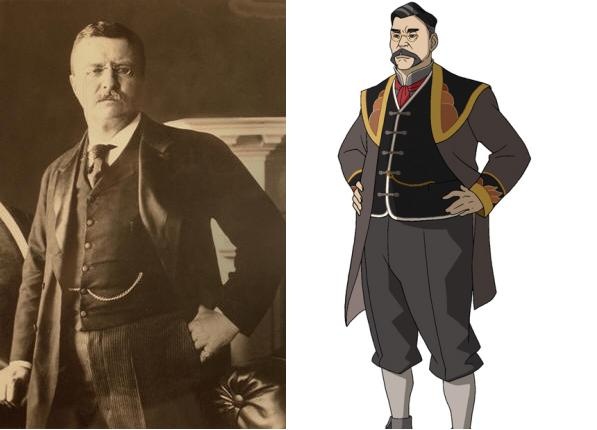 an old photo of a man in uniform next to a cartoon image of a man with a mustache