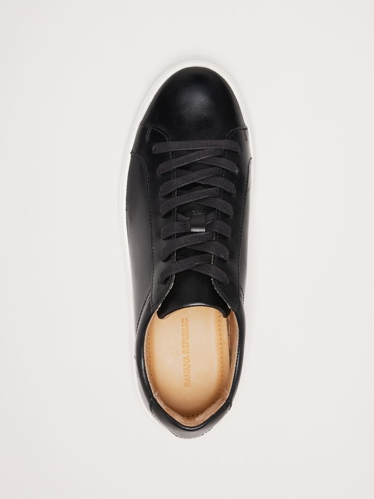 We designed this leather sneaker with a minimalist silhouette to offset athletic appeal with a bit of elegance.  We also added lightweight, durable OrthoLite® performance insoles for breathable cushioning that wicks away moisture for ultimate comfort.  Leather uppers.  Rubber soles.  B width. Minimalist Silhouette, Wicks, Beige Color, Leather Working, Sneakers Black, Leather Sneakers, Italian Leather, Pebbled Leather, Fashion News