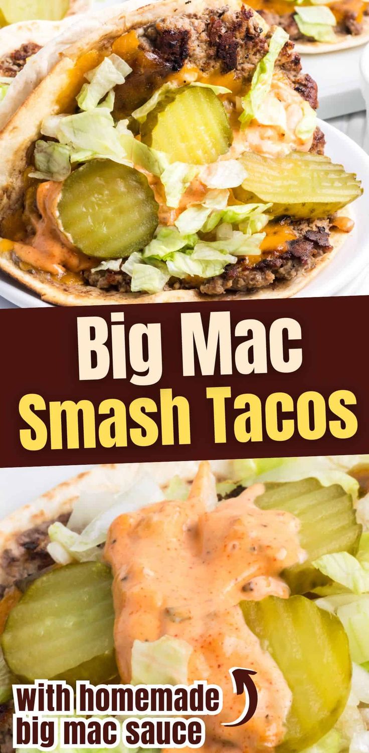 the big mac smash tacos are ready to be eaten