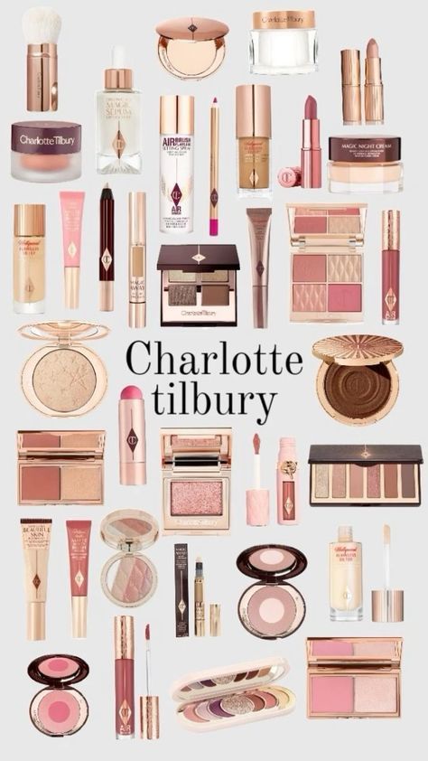 Charlotte Tilbury Makeup Collection, Makeup For Christmas List, Charlotte Tilbury Makeup Aesthetic, Charlotte Tilbury Makeup Products, Charlotte Tillberry, Charlotte Tilbury Makeup Looks, Charlotte Tilbury Aesthetic, Charlotte Makeup, Makeup Collection Aesthetic