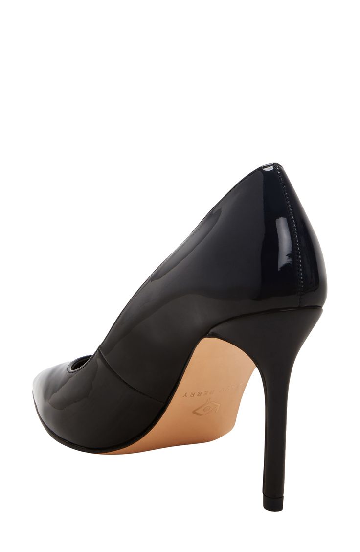 A pointy toe and tapered heel balance an eye-catching pump set on a cushioned footbed for long-lasting wear. 3 1/2" heel Memory foam cushioning Synthetic and textile upper and lining/synthetic and rubber sole Imported Synthetic Pointed Toe Heels With Padded Heel, Black Pointed Toe Pump With Padded Heel, Black Pumps With Padded Heel And Pointed Toe, Sleek Black Pointed Toe Pump, Pointed Toe Heels With Sculpted Heel In Synthetic Material, Fitted Court Shoes With Removable Insole And Pointed Toe, Synthetic Pointed Toe Court Shoes With 4-inch Heel, Fitted Heels With Branded Insole And Pointed Toe, Fitted Closed Toe Pump With Padded Heel