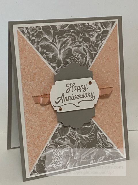 a happy anniversary card with an envelope and tag on the front that says, happy anniversary