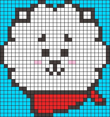 an image of a cross stitch pattern that looks like it has been made into a cartoon character