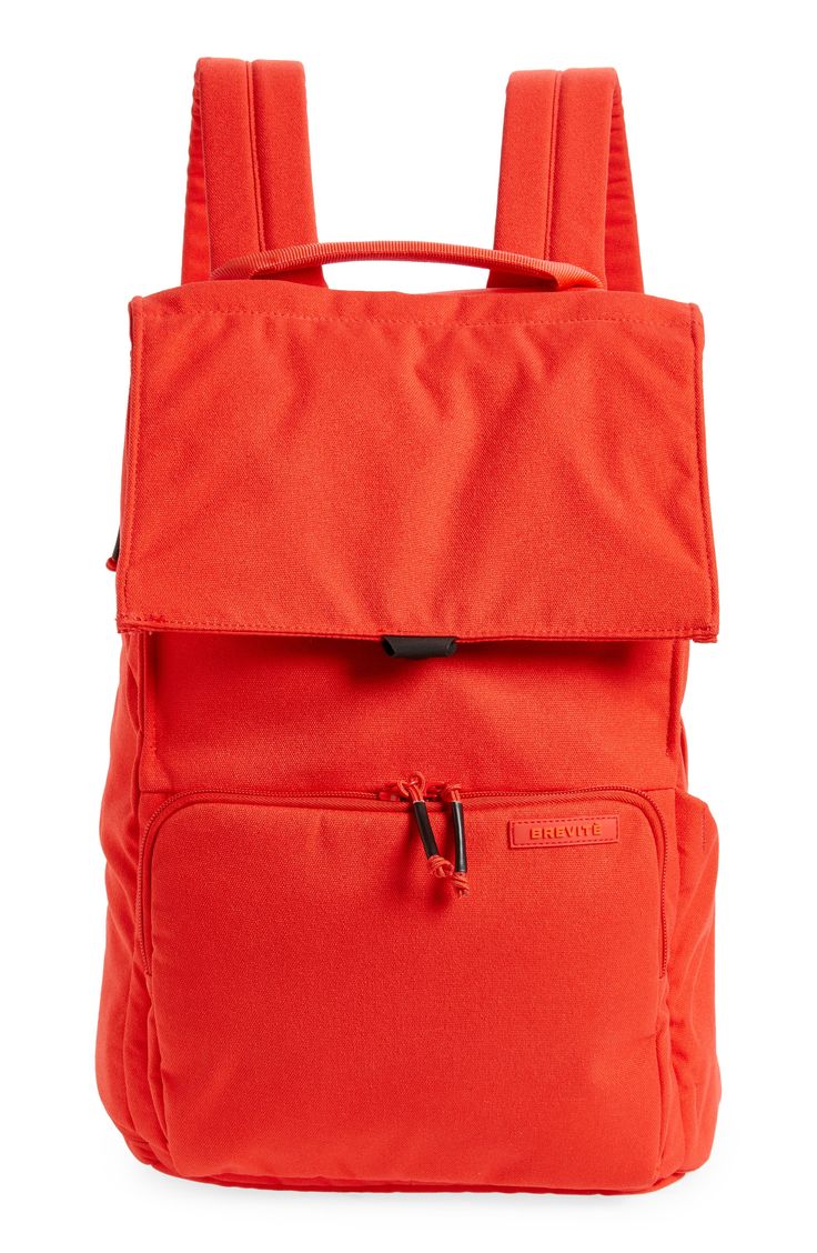 Built for the daily grind, this commuter-friendly backpack features a padded laptop compartment, passport pocket and luggage strap all in a compact design. Lined Textile Imported Red Laptop Bag For Travel, University Red Backpack For Everyday Use, Red Rectangular Travel Backpack, Rectangular Red Travel Backpack, University Red Travel Backpack, Red Travel Backpack With Adjustable Strap, Red Travel Backpack, Functional Red Backpack For Travel, Red Nylon Backpack For Everyday