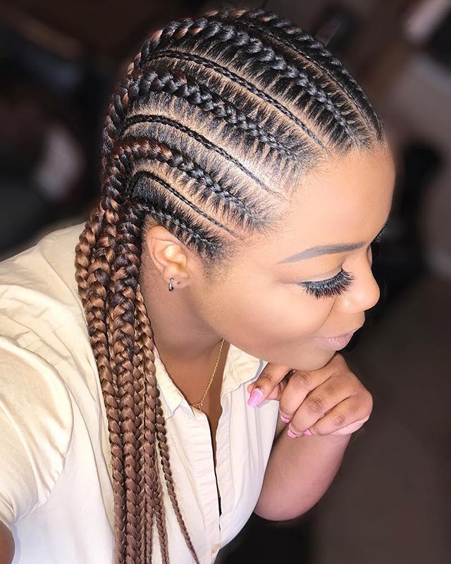 Goddess Braid Styles, Lemonade Braids Hairstyles, Tan Skin Blonde Hair, Braid Inspiration, African Hair Braiding Styles, Braided Cornrow Hairstyles, Haircut Styles, Braided Ponytail Hairstyles, Girls Braids