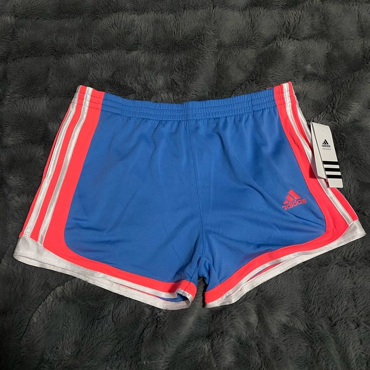 Brand New Kids Xl, Fits Like A Women’s Medium Casual Adidas Blue Athletic Shorts, Adidas Casual Shorts, Casual Blue Adidas Athletic Shorts, Casual Adidas Shorts, Adidas Blue Workout Shorts, Casual Adidas Blue Shorts, Casual Blue Adidas Shorts, Adidas Blue Shorts For Summer, Adidas Stretch Shorts For Beach