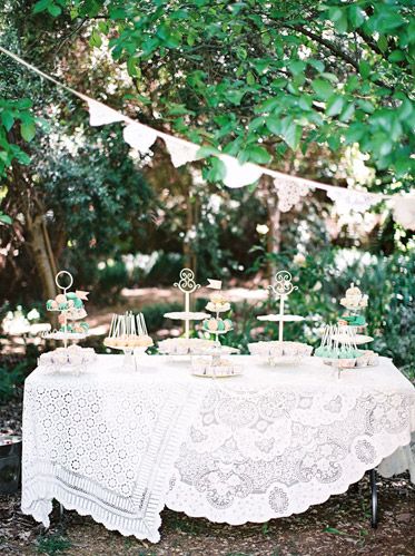 a table that has some cake on it