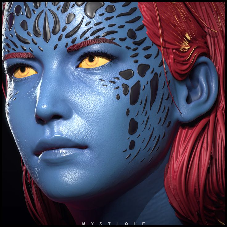 Mystique Makeup, Mystique Comic, Marvel Makeup, Mystique Xmen, Mystique Costume, Raven Darkholme, Creepy Halloween Makeup, Face Paint Makeup, Halloween Queen