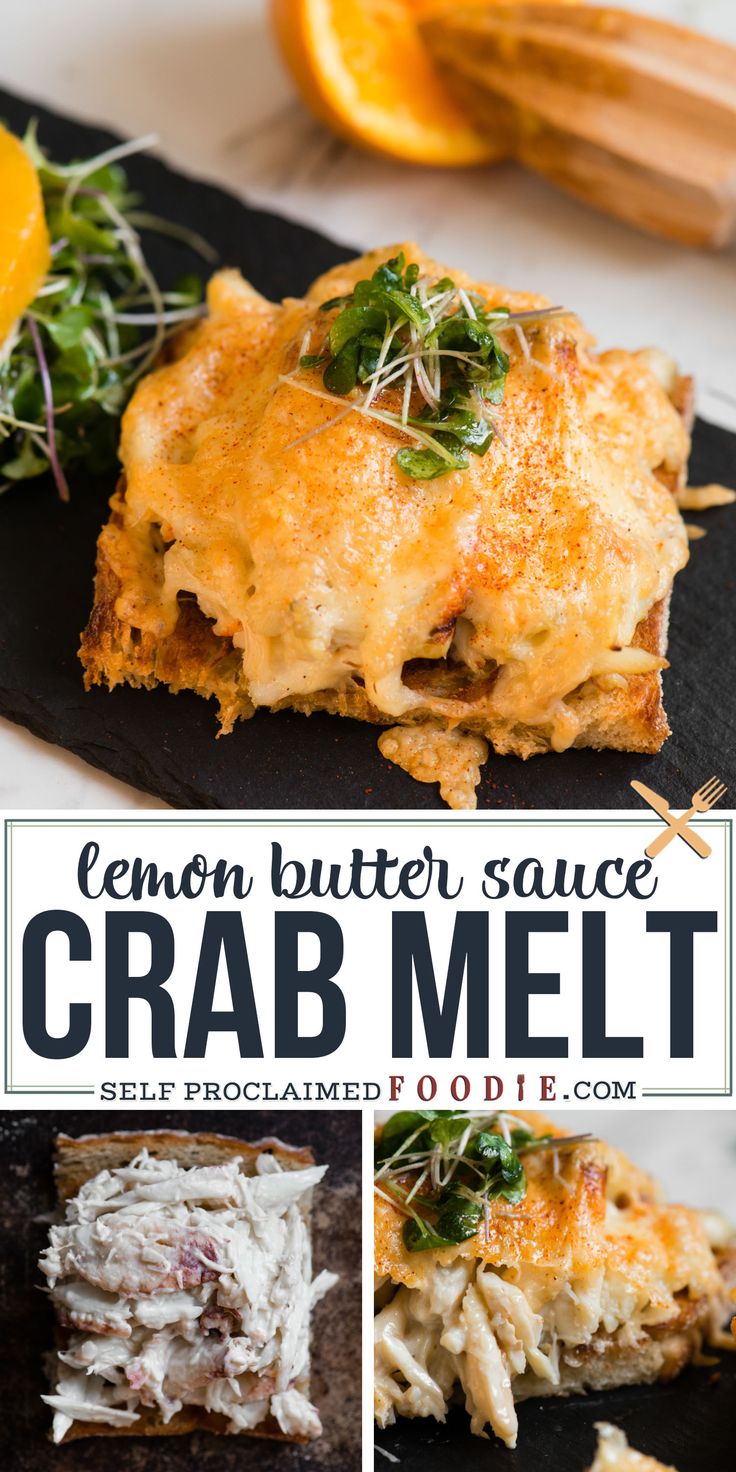 lemon butter sauce crab melt is an easy and delicious appetizer