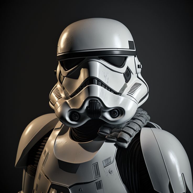 a star wars character is wearing a helmet