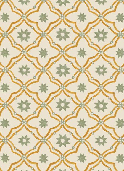 an orange and green pattern on a white background