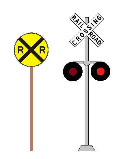 a railroad crossing sign next to a traffic light