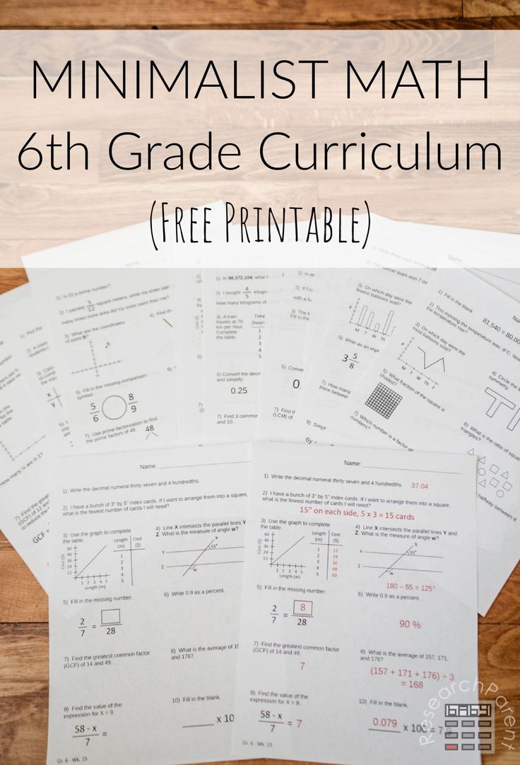 printable math worksheets for 6th grade students with text overlay that says, free printable