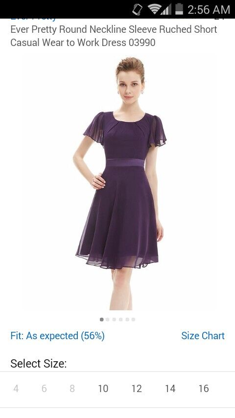 Purple Dress Pretty Woman Cocktail Dress, Chiffon Dress Casual, Purple Chiffon Dress, Purple Clothing, Elegant Cocktail Dress, Wear To Work Dress, Ever Pretty, Short Bridesmaid Dresses, Womens Cocktail Dresses