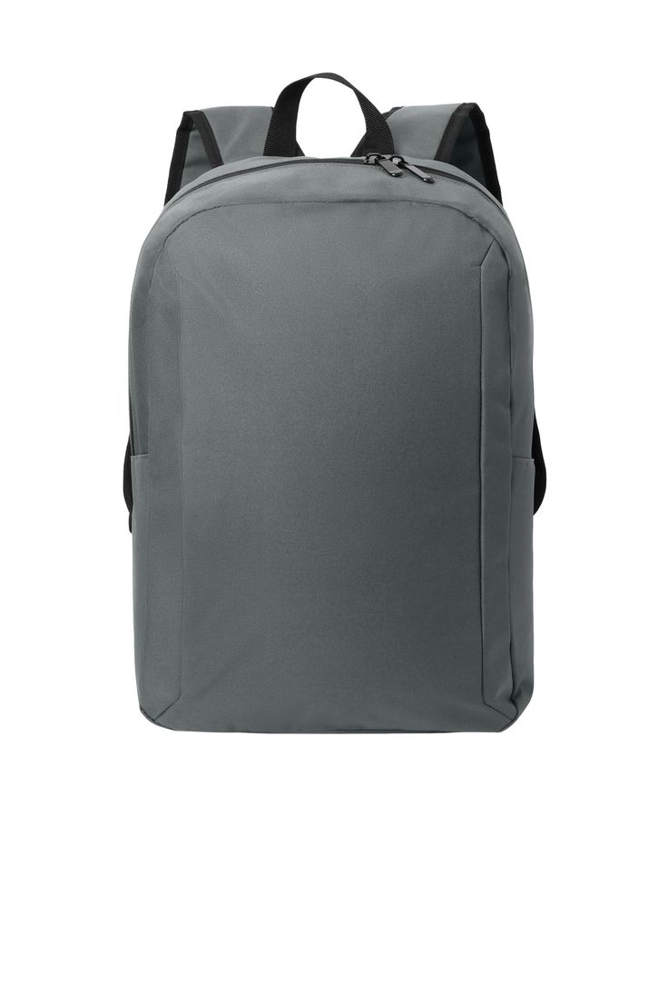 Modern Backpack - DARK CHARCOAL - OSFA | Port Authority Modern Backpack in Dark Charcoal Size OSFA | Denier Polyester Casual Gray Bags For Commuting, Gray Nylon Rectangular Backpack, Gray Backpack For Everyday Use And Back To School, Gray Softback Backpack For Everyday Use, Gray Rectangular Nylon Backpack, Gray Nylon Softback Backpack, Gray Backpack With Zipper Closure, Gray Backpack For Everyday Use, Gray Softback Backpack With Adjustable Strap