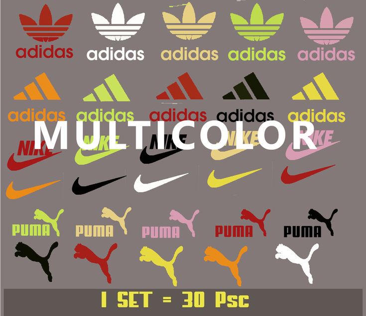 an advertisement for the adidas's multicolor run, featuring different colors and logos