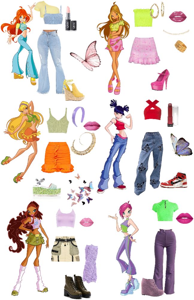 Cartoon Outfits Ideas Disney, Holloween Costume Winx Club, Winks Club Outfits, Cosplay Party Ideas, What To Wear For Halloween Costumes, Winx Fashion Outfit, Winks Halloween Costume, Winx Inspired Outfit Aesthetic, Winx Fashion Aesthetic