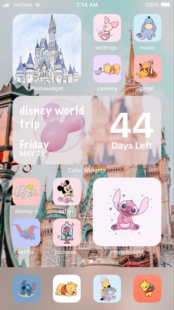 the disney world theme is displayed on an iphone screen, and it's time to go