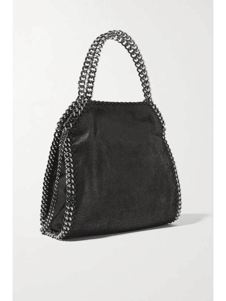 STELLA MCCARTNEY The Falabella mini faux brushed-leather shoulder bag | NET-A-PORTER Net A Porter, Wristlets, Women Collection, Stella Mccartney, Leather Shoulder Bag, Clutches, Wallets, Porter, Backpacks