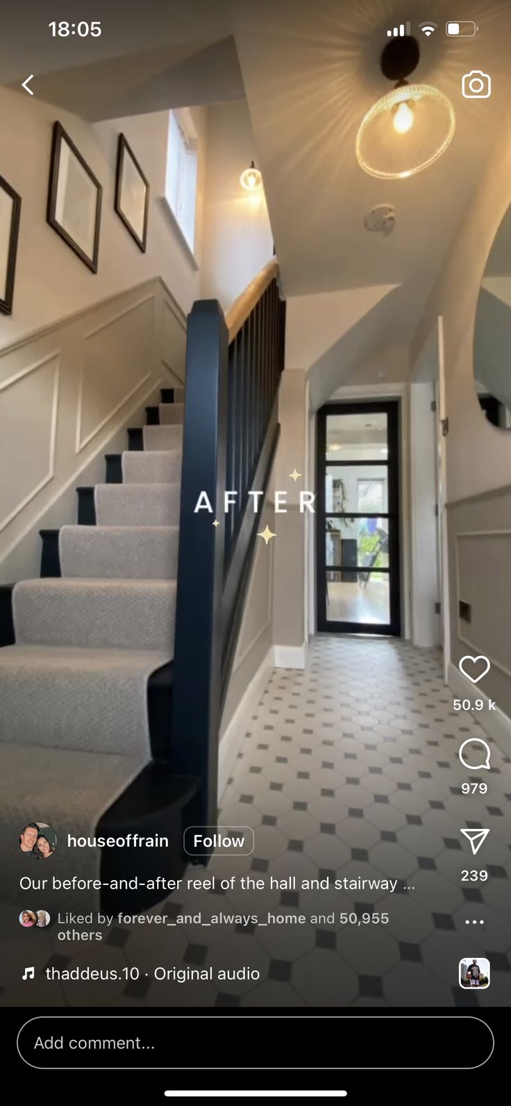 the stairs in this house are white and black