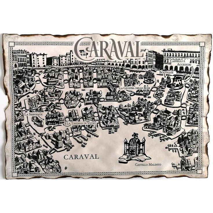 an old map of the city of carvail