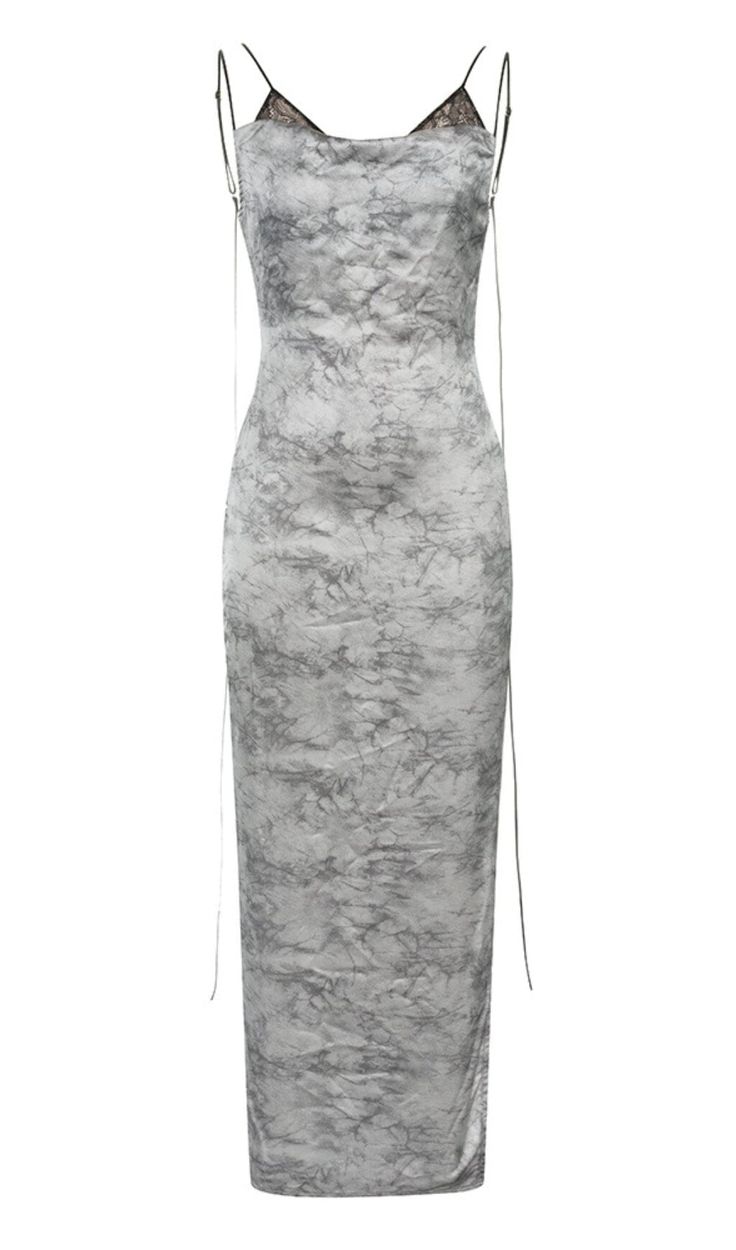 FLORAL BACKLESS MIDI DRESS IN GREY Elegant Bodycon Backless Midi Dress, Elegant Gray Summer Dresses, Spring Backless Midi Dress For Dinner, Spring Midi Backless Dress For Dinner, Spring Midi-length Backless Dress For Dinner, Gray Maxi Dress For Party, Fitted Sleeveless Gray Midi Dress, Gray Midi Dress For Party, Chic Midi-length Backless Dress For Dinner