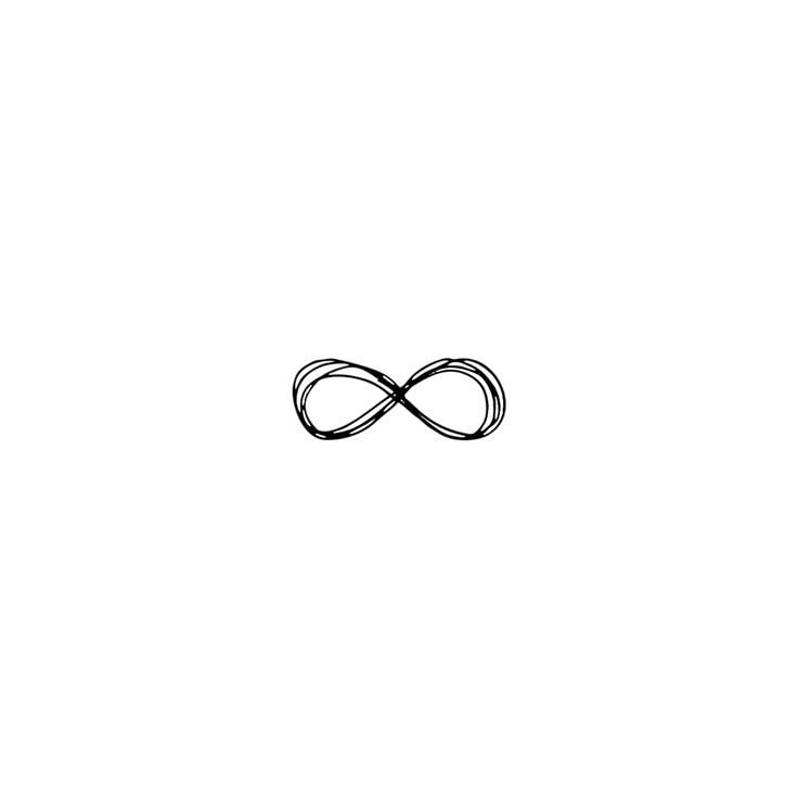 a black and white photo of an infinite sign on a white background with the word love written in it